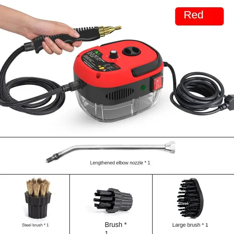 Red Balashov Steam Cleaner 1401-1600W with 220V EU Plug and various attachments