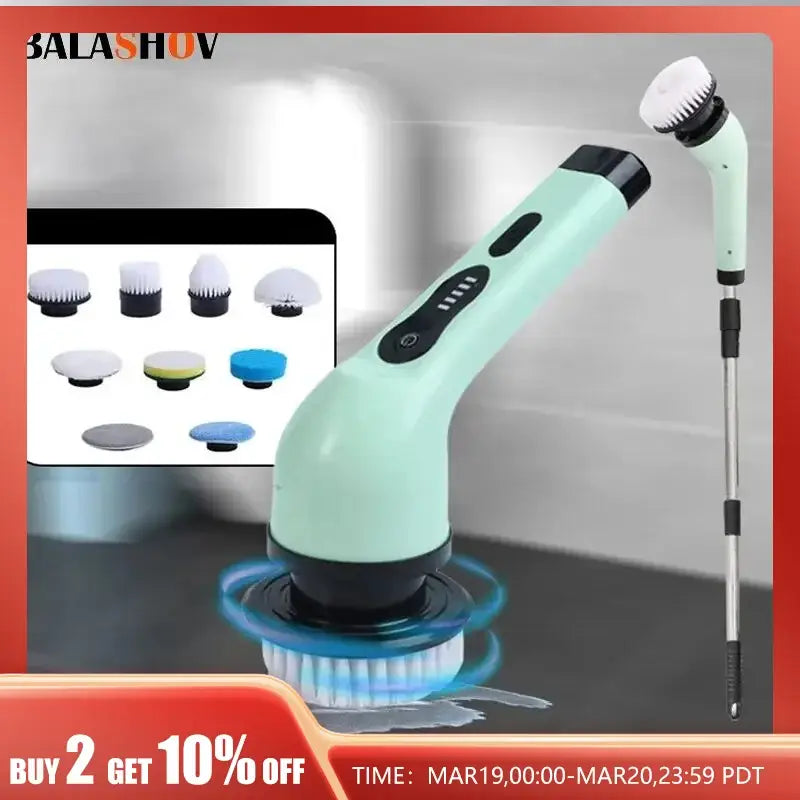 Wireless Electric Cleaning Brush Bathroom Window Kitchen Automotive