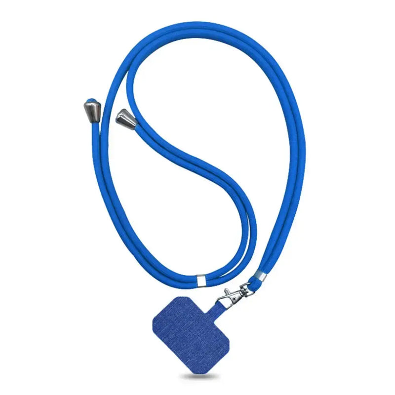 Blue lanyard with rectangular badge holder, 150cm universal adjustable from Mainland China