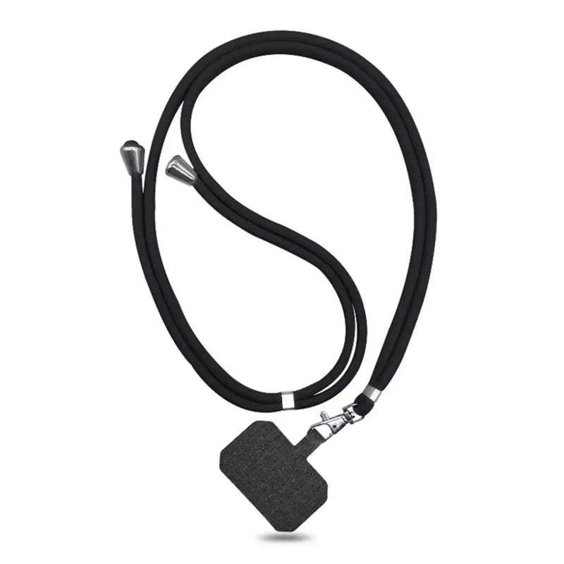 Black lanyard with badge holder, 150cm universal adjustable from Mainland China