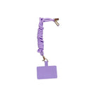 Lavender-colored lanyard with ID card holder, 150cm universal adjustable from Mainland China