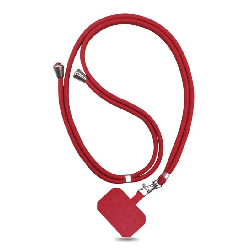 Red lanyard with badge holder in 150cm universal adjustable design from Mainland China