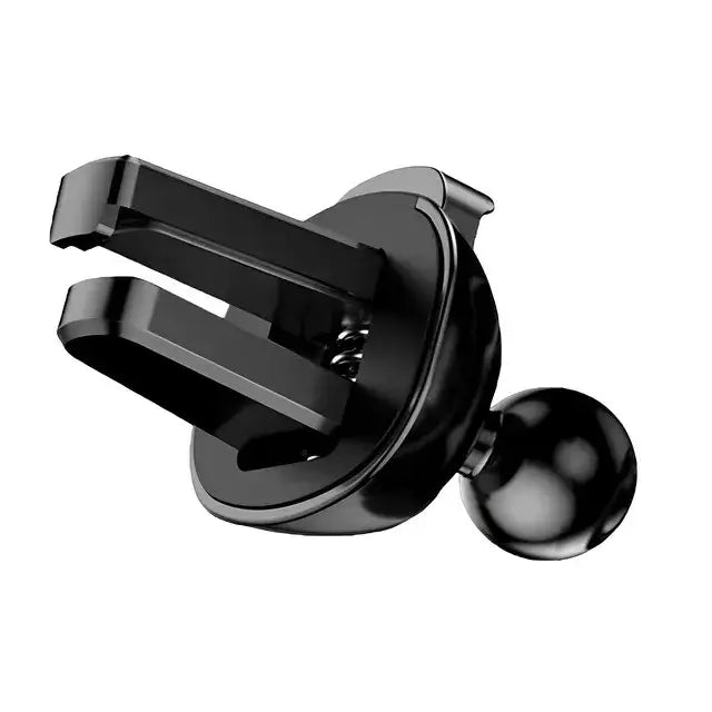 Car phone mount featuring a black ABS and silicone ball head with adjustable clamp