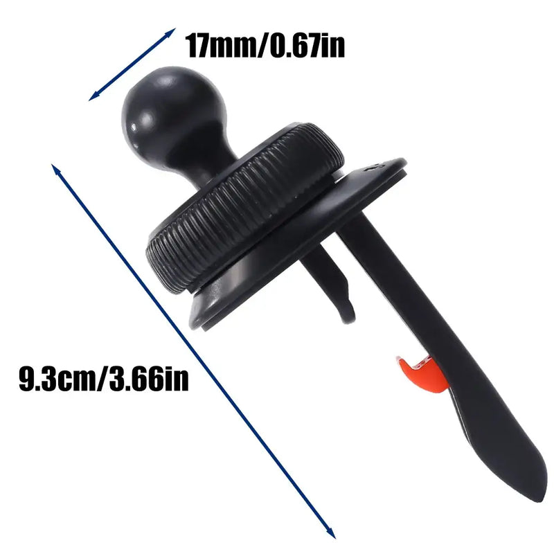 Black ABS and Silicone Ball Head for Cell Phone with adjustable arm and mount