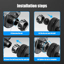 Black ABS and Silicone Ball Head for Cell Phone with installation instructions