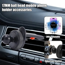 Black ABS and Silicone Ball Head mobile phone holder for car air vent attachment