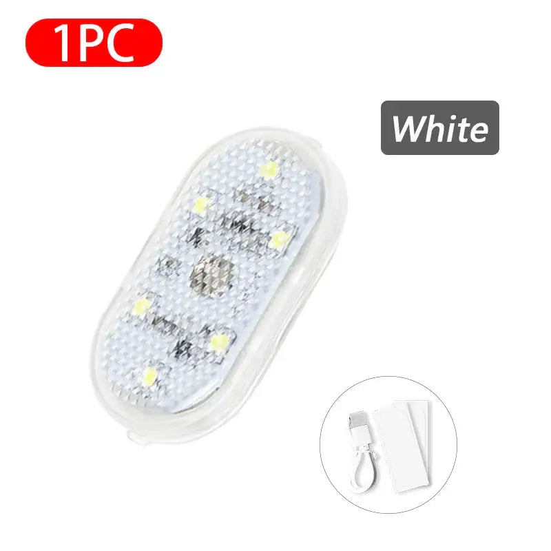 Oval-shaped BLALION Touch Reading Light with white lighting and multiple small bulbs