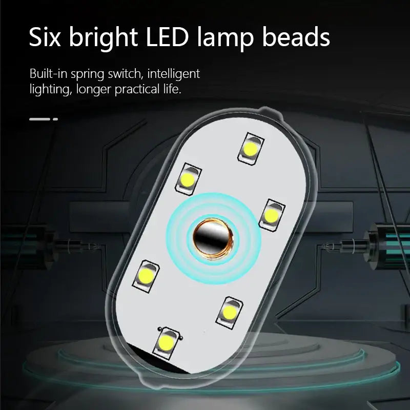 Oval-shaped LED lamp with six beads and central sensor for BLALION Touch Reading Light