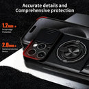 Phone Case for Iphone 17 16 15 14 13 12 Pro Max plus Case with 360 ° Rotation Magnetic Ring Compatible with Magsafe Slide Camera Cover Foldable Stand Military-Grade Shockproof Protective Case