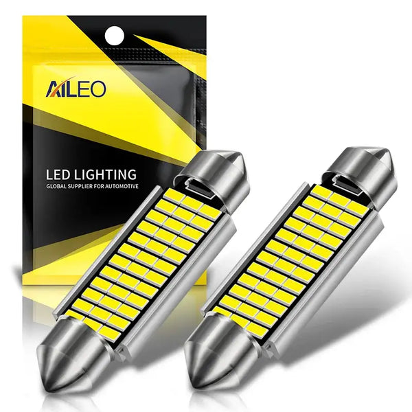 C5W LED Festoon Bulbs with bright yellow light strips for automotive LED Canbus applications