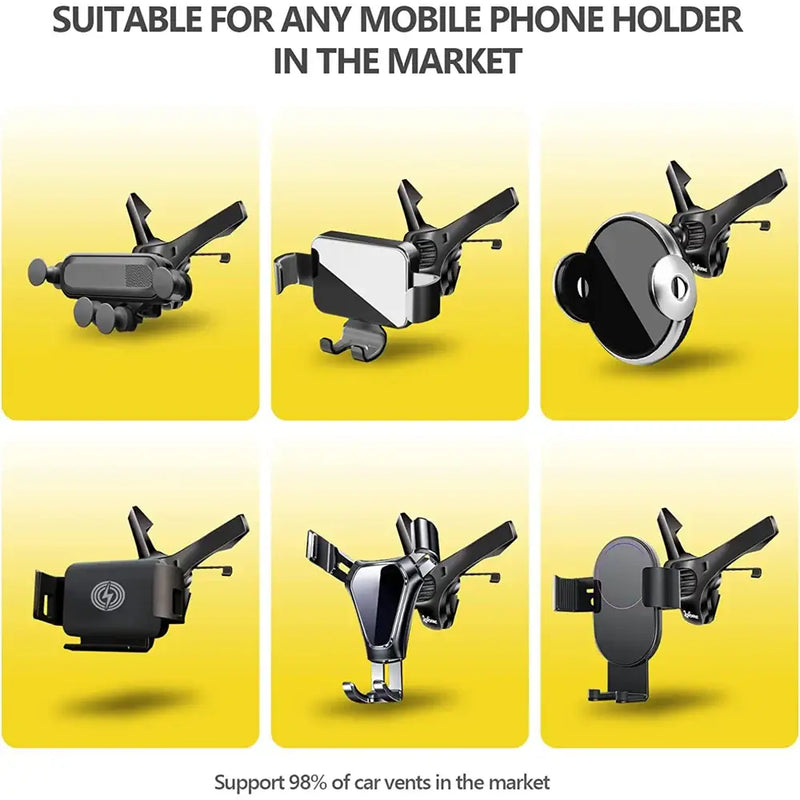 Universal Car Air Vent Phone Mount with Adjustable Gripping Arms for Secure Holding