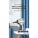 Sleek silver car wireless vacuum cleaner with strong suction for home and travel cleaning