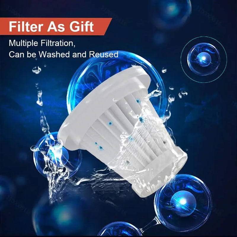 White conical water filter cartridge with multiple layers for car wireless vacuum efficiency