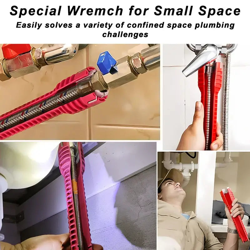 8 In 1 Flume Wrench Plumbing Installation Wrench Anti-slip Kitchen Sink Repair