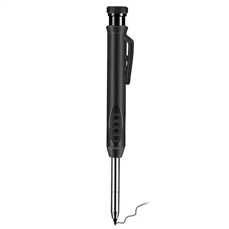 Black pen-shaped electronic device with metal tip for versatile hand tool functionality