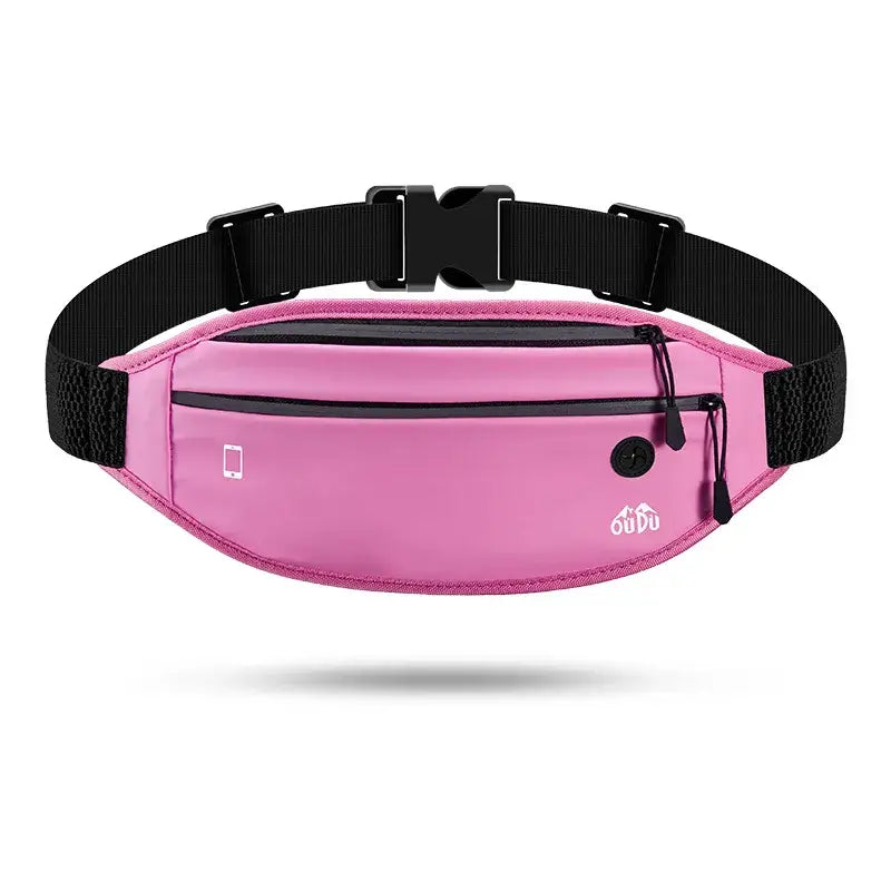 Pink Challen Application Position Waist Pack R015 with adjustable strap and zippered compartments