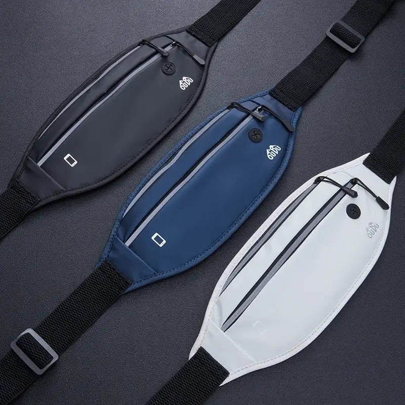 Sleek Challen Application Position Waist Packs R015 in black, navy blue, and white colors