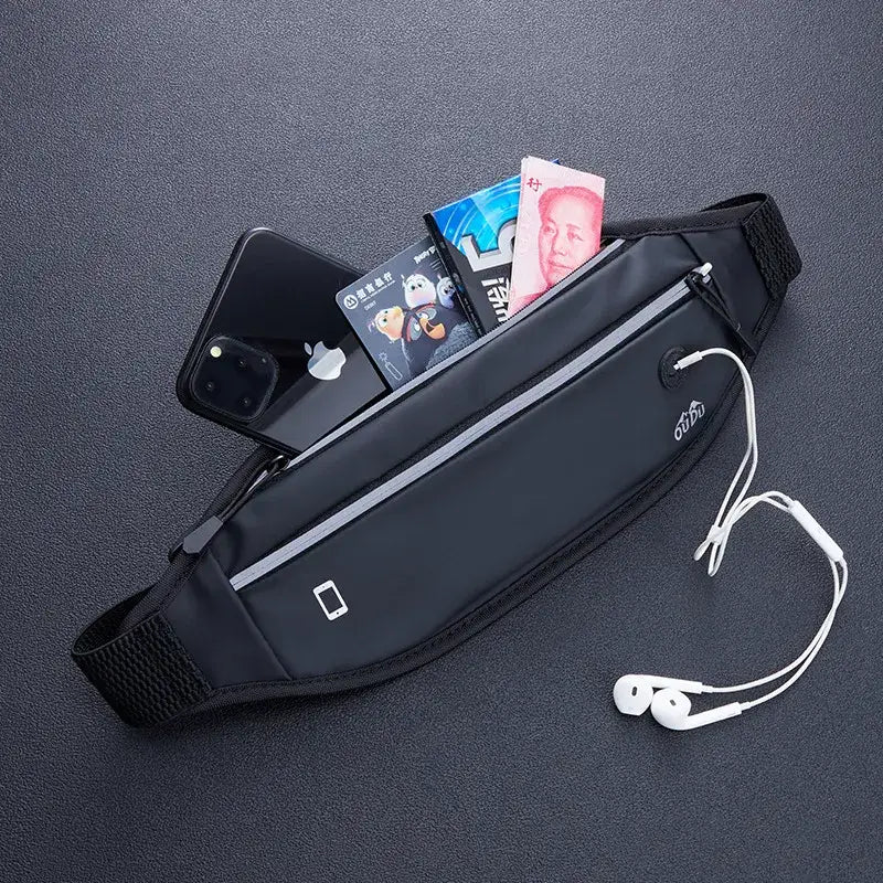 Black Challen Application Position Waist Packs R015 displaying visible contents in nylon