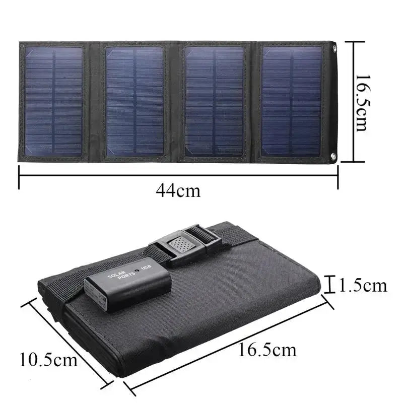 CLAITE Monocrystalline foldable solar panel charger with battery pack for portable energy