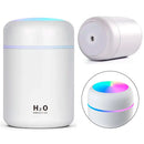 Cylindrical white humidifier with LED light and H2O label for Classic Columnar model