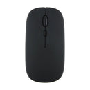 Black wireless Bluetooth mouse featuring a sleek, minimalist design for seamless comfort