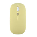Pale yellow wireless Bluetooth mouse with minimalist design for seamless comfort and convenience