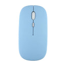 Light blue wireless Bluetooth mouse with a minimalist design for seamless comfort