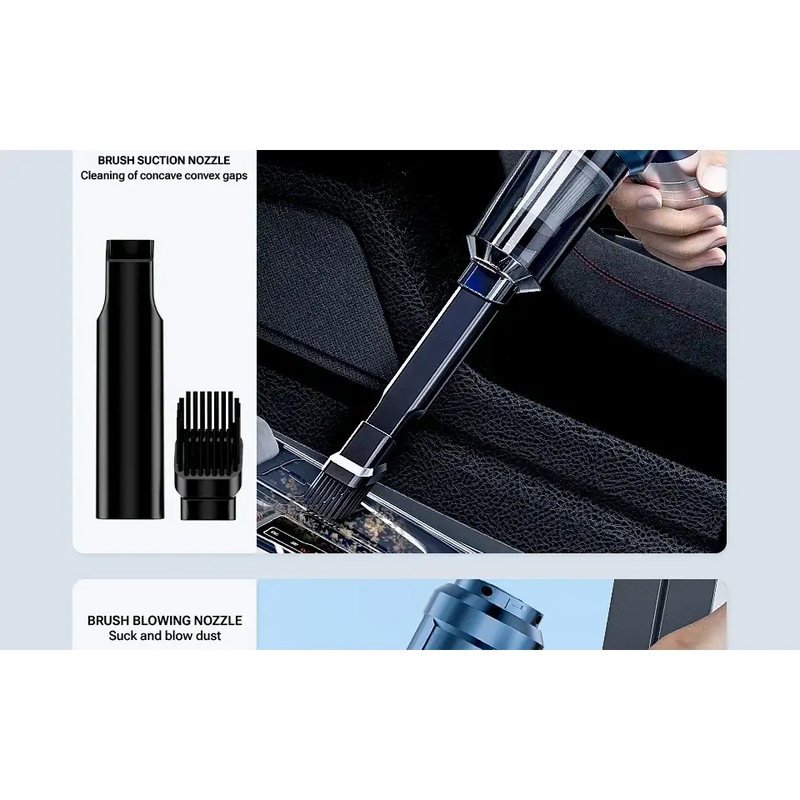 Cordless Vacuum Cleaner with HEPA Filter and Blow Dry Function