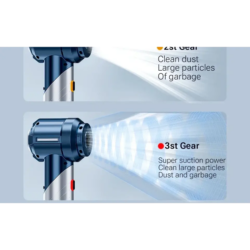 Cordless Vacuum Cleaner with HEPA Filter and Blow Dry Function