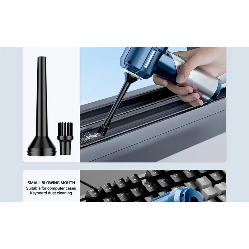 Cordless Vacuum Cleaner with HEPA Filter and Blow Dry Function