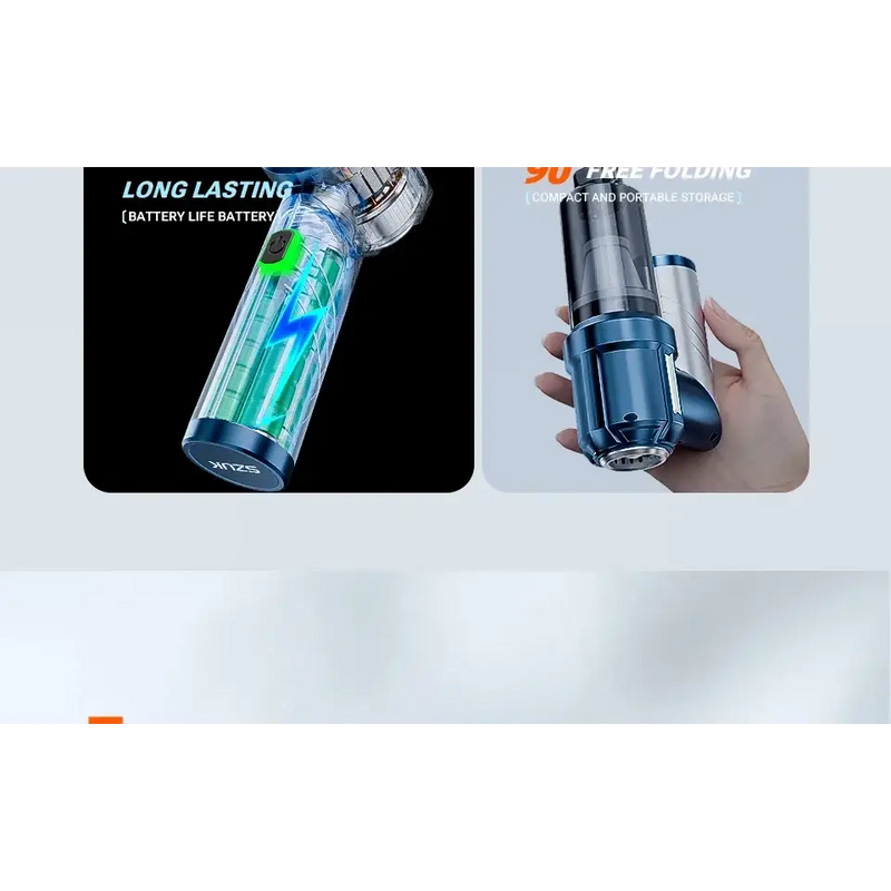 Cordless Vacuum Cleaner with HEPA Filter and Blow Dry Function