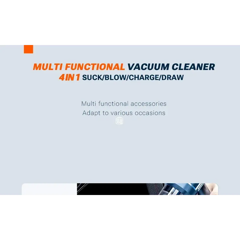 Cordless Vacuum Cleaner with HEPA Filter and Blow Dry Function