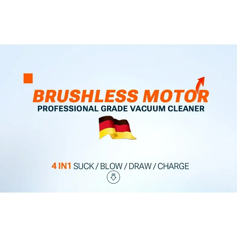 Cordless Vacuum Cleaner with HEPA Filter and Blow Dry Function
