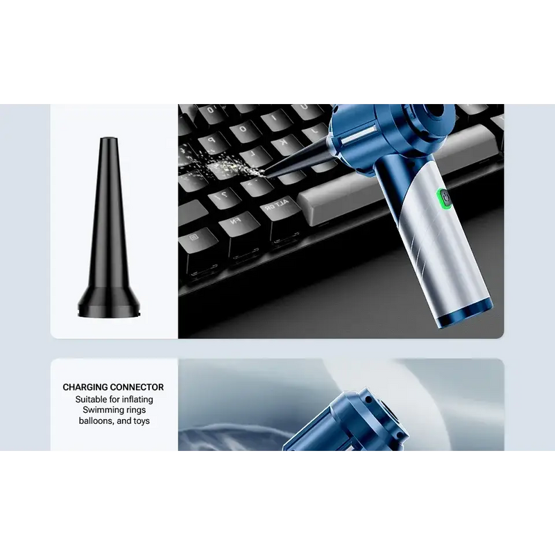 Cordless Vacuum Cleaner with HEPA Filter and Blow Dry Function