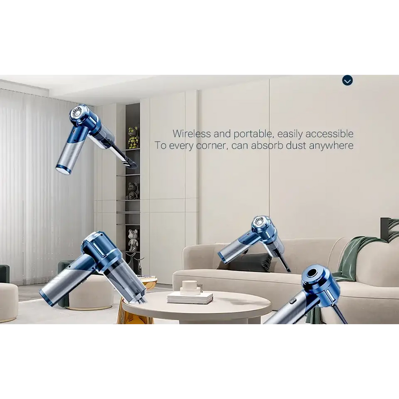 Cordless Vacuum Cleaner with HEPA Filter and Blow Dry Function