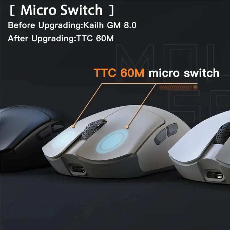 Darmoshark M3 Optical Esports Gaming Mouse featuring blue button and micro switch upgrades