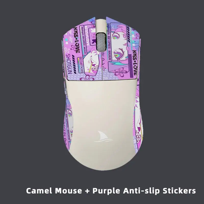 Darmoshark M3 Optical Esports Gaming Mouse with purple cartoon design for precision gaming