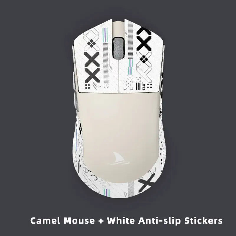 Wireless Darmoshark M3 Optical Esports Gaming Mouse in camel with white patterned grip