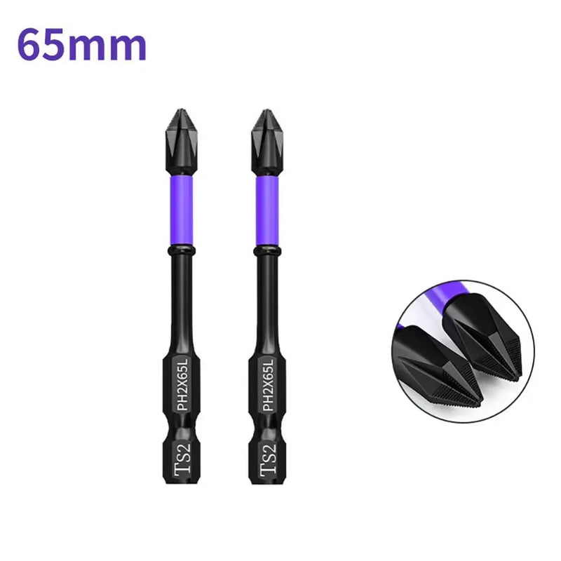 Black and purple Phillips head tips from Dazzleex Alloy Steel Screwdriver Set