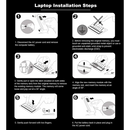 Step-by-step visual instructions for installing DDR3L 4GB and 8GB Laptop RAM