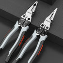 Pair of silver and black DELIXI carbon steel multifunctional pliers from Mainland China DIY Supplies