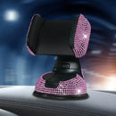 Pink rhinestone-encrusted car phone holder for NoEnName Null Origin diamond cell phone