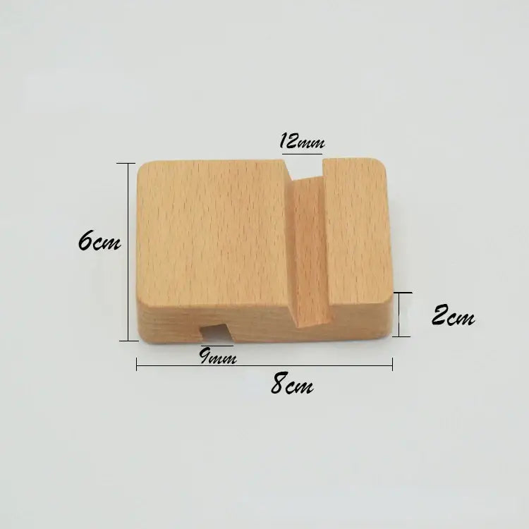 Wooden block with groove on DIXSG Wooden Desk Holder for universal compatibility