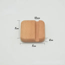 Wooden block with groove, labeled measurements for DIXSG Wooden Desk Holder compatibility