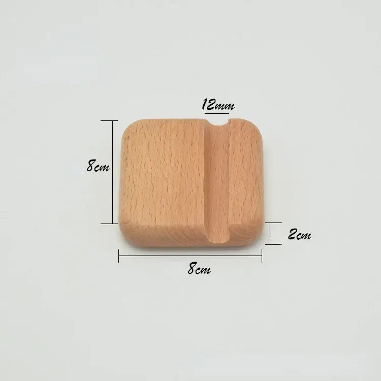 Wooden block with groove, labeled measurements for DIXSG Wooden Desk Holder compatibility