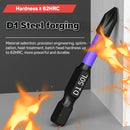 Black PH2 Cross Screwdriver Bit with Colorful Heat Treatment Markings Surrounded by Flames