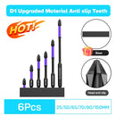 Set of six black and purple drill bits for DIZAINLIFE PH2 Cross Screwdriver Set