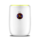White cylindrical DMWD Electric Mini Air Dehumidifier for small spaces with digital display