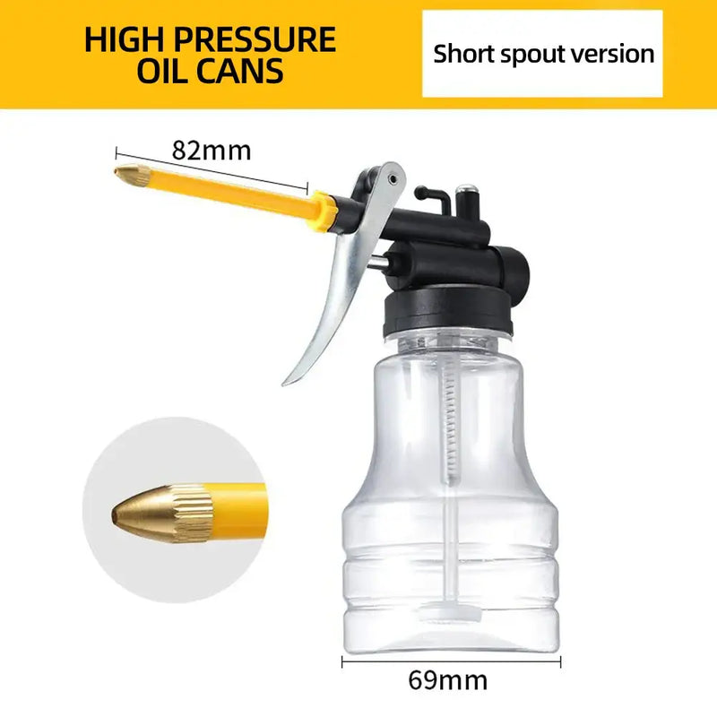 High-pressure NoEnName_Null plastic grease gun with transparent body and short spout