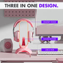 Headphone Stand with RGB, Mouse Bungee Holder, and USB Hub Charger